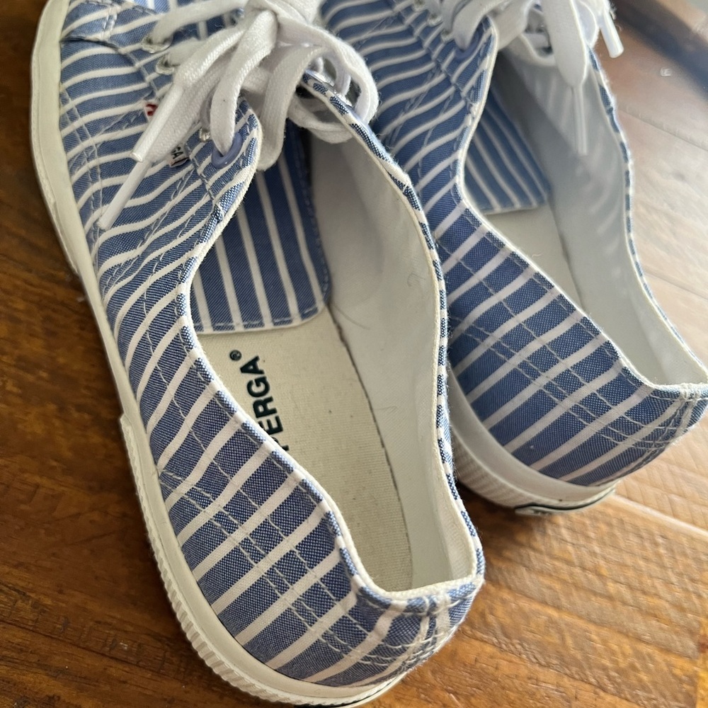 SUPERGA | Pinstripe Canvas Sneakers - Picture 7 of 10